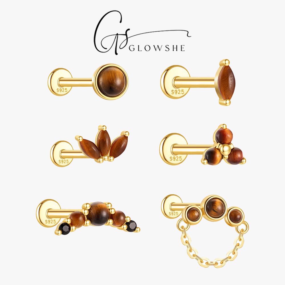 Body Jewelry Cartilage Earrings - Glowhe 100% 925 Sterling Silver Occhio