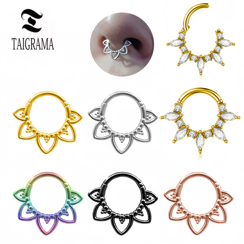 Clicker Ring Seamless - Anello al naso in acciaio inossidabile