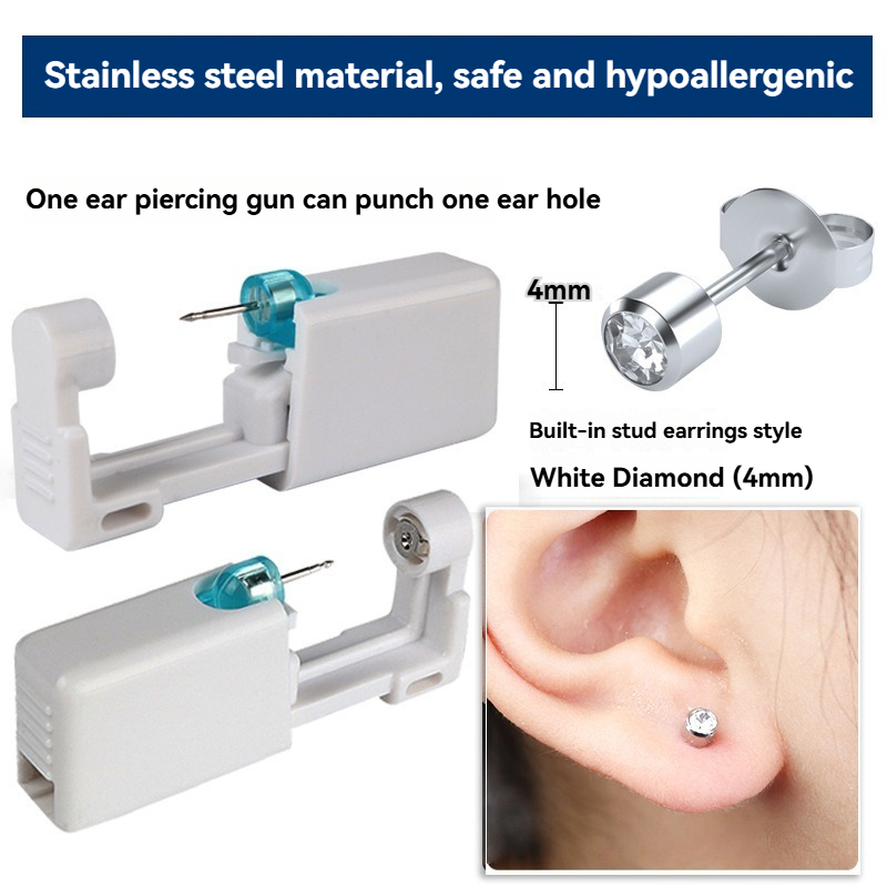 Body Jewelry Cartilage Earrings - Kit Pistola Monouso Sterile per Piercing