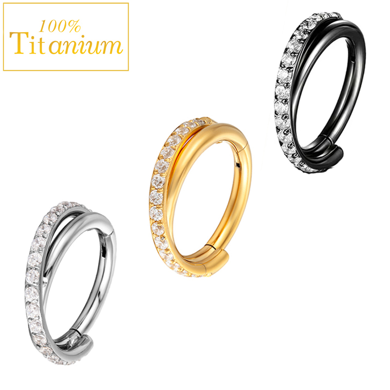 Clicker Ring Seamless - Orecchino a cerchio con cerniera in
