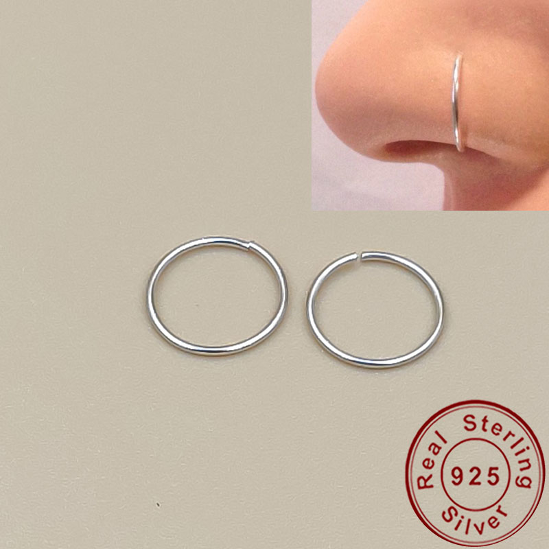 Body Jewelry Cartilage Earrings - 925 anello al naso in argento