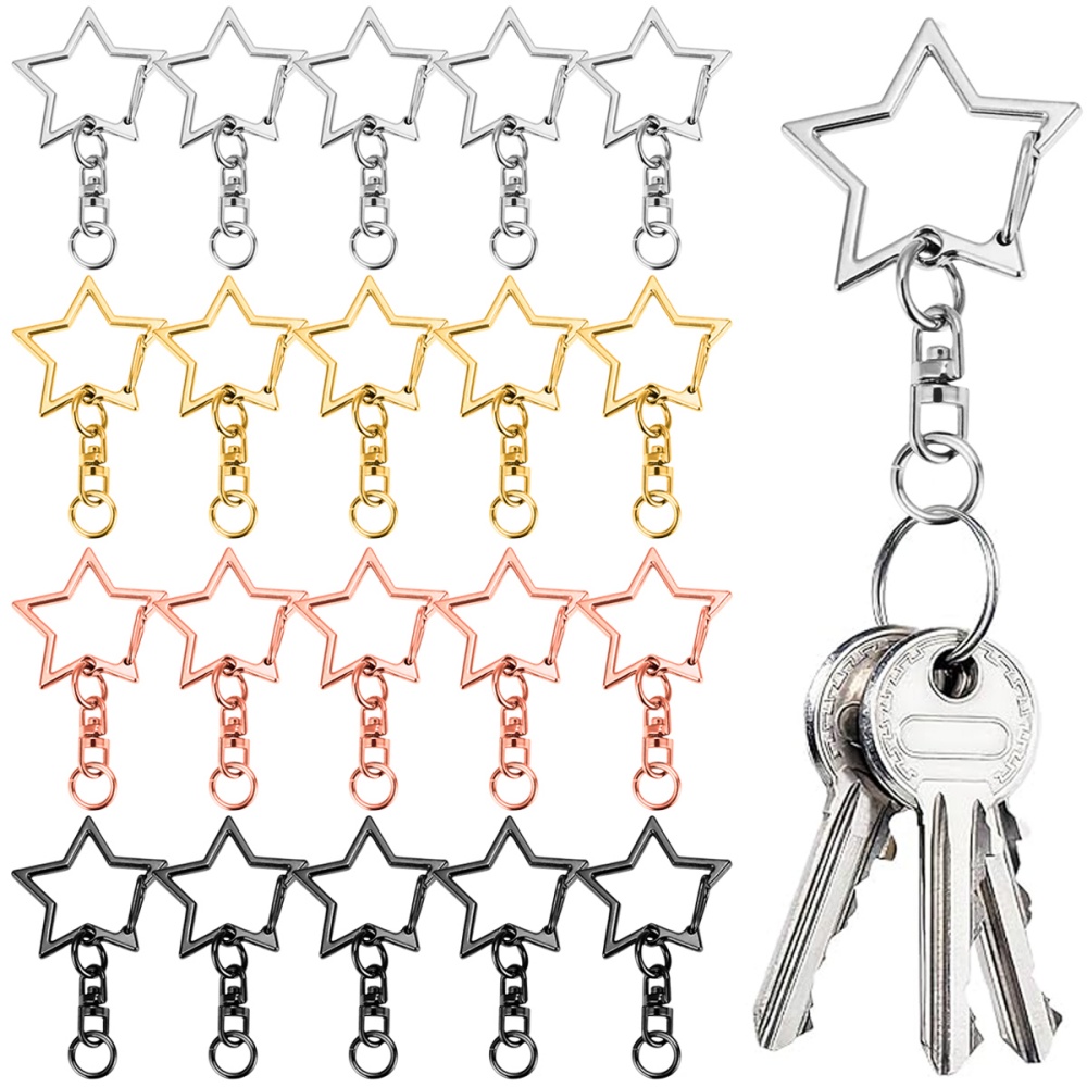 Body Jewelry Diy - 5/15/25/50 Set Moschettoni a Stella con