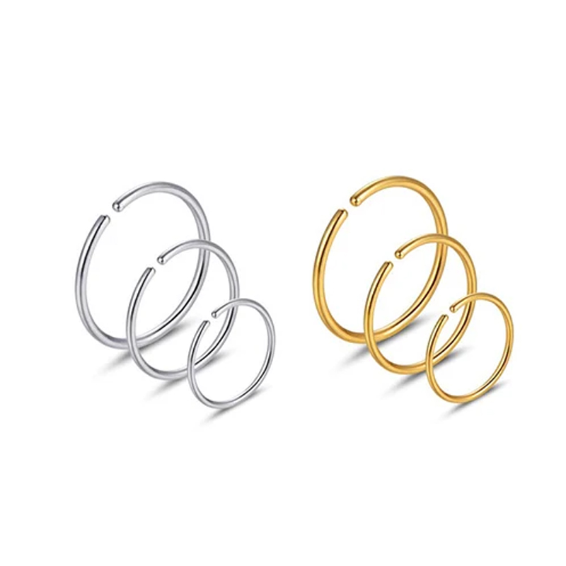 Body Jewelry Cartilage Earrings - Set di 6 Anelli per Naso
