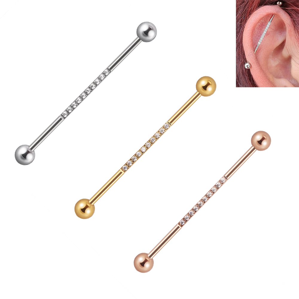Industrial Barbell Long - 1/3 pezzi in acciaio inossidabile bilanciere