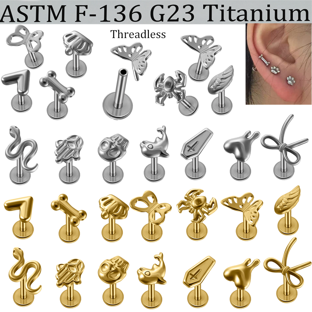Body Jewelry Etc - 2/1 pz G23 titanio solido senza