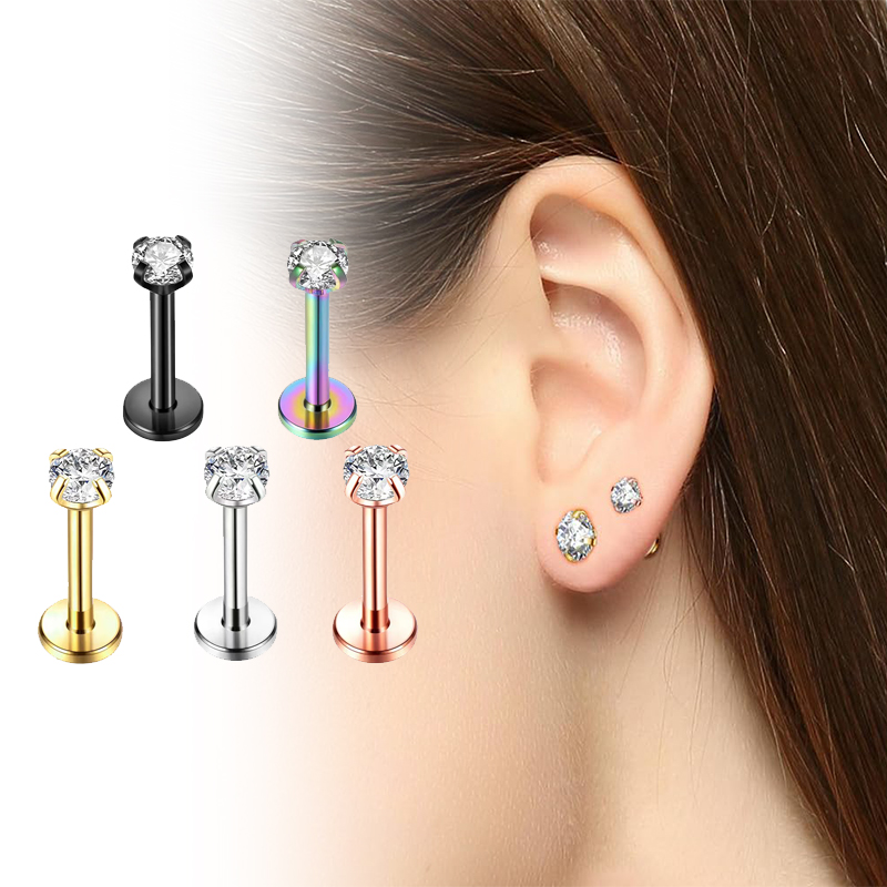 Orecchini a perno in titanio 1 - Body Jewelry Cartilage Earrings recensione e prezzo