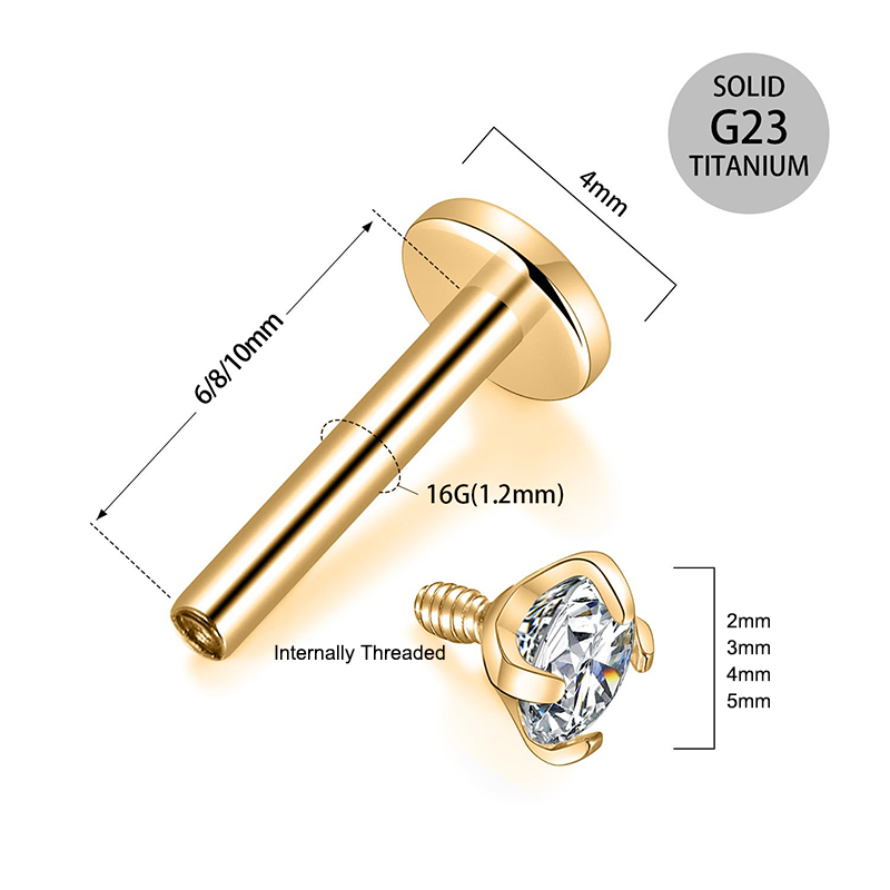 Orecchini a perno in titanio 1 - Body Jewelry Cartilage Earrings recensione e prezzo