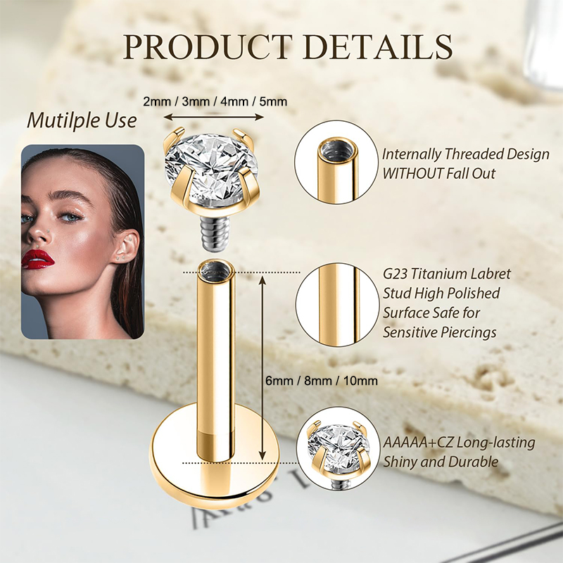 Orecchini a perno in titanio 1 - Body Jewelry Cartilage Earrings recensione e prezzo