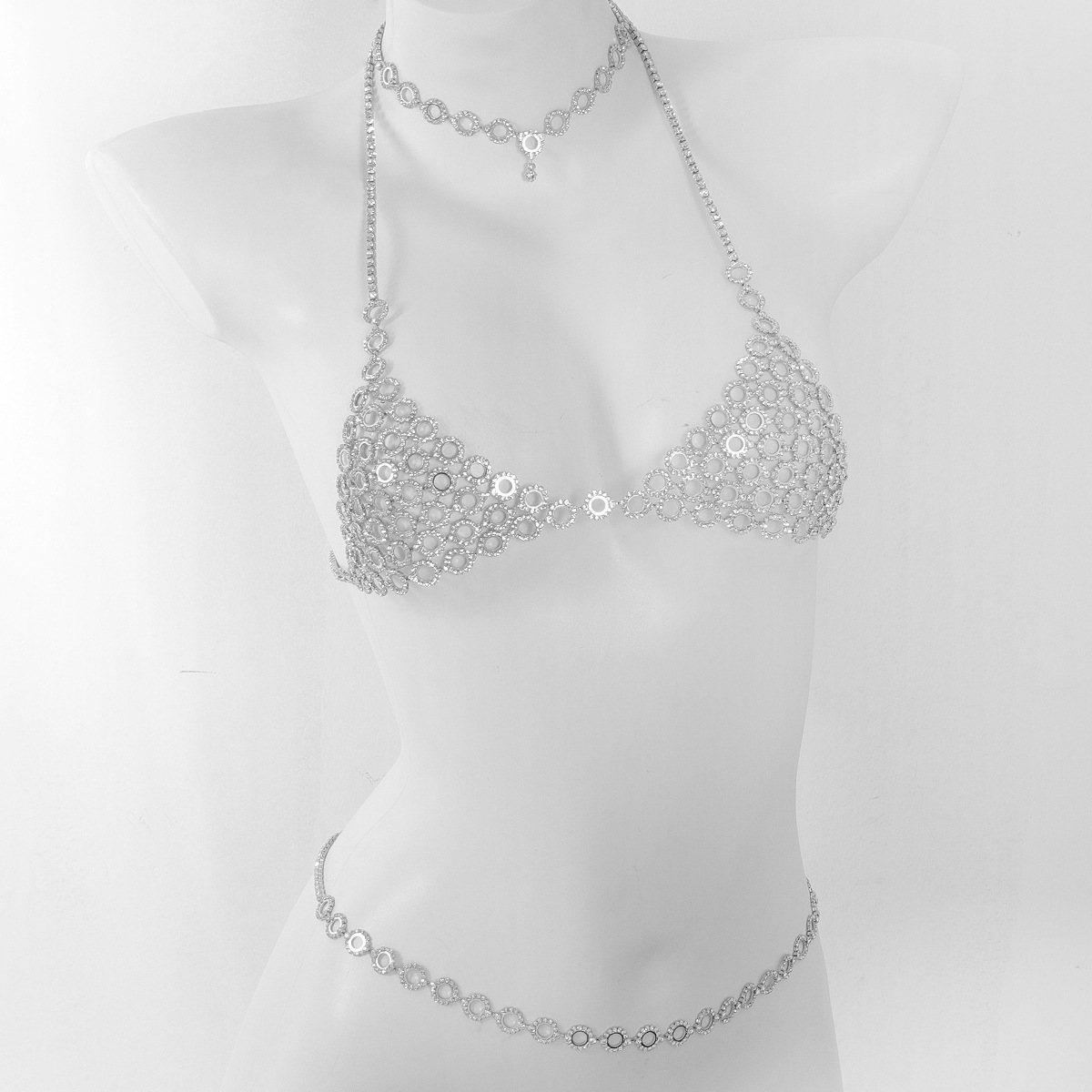 Collana a catena in vita con r - Body Jewelry Bra recensione e prezzo