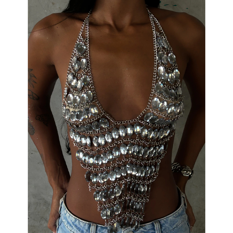Top corto artigianale senza sc - Body Jewelry Bra recensione e prezzo