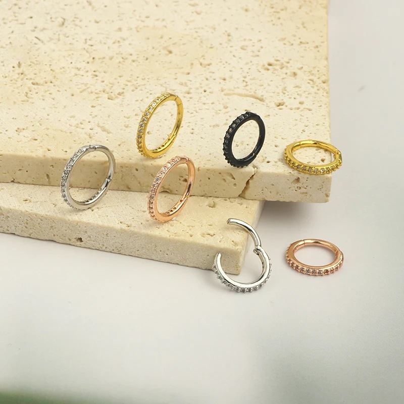Anello da naso 16G con zirconi - Body Jewelry Cartilage Earrings recensione e prezzo