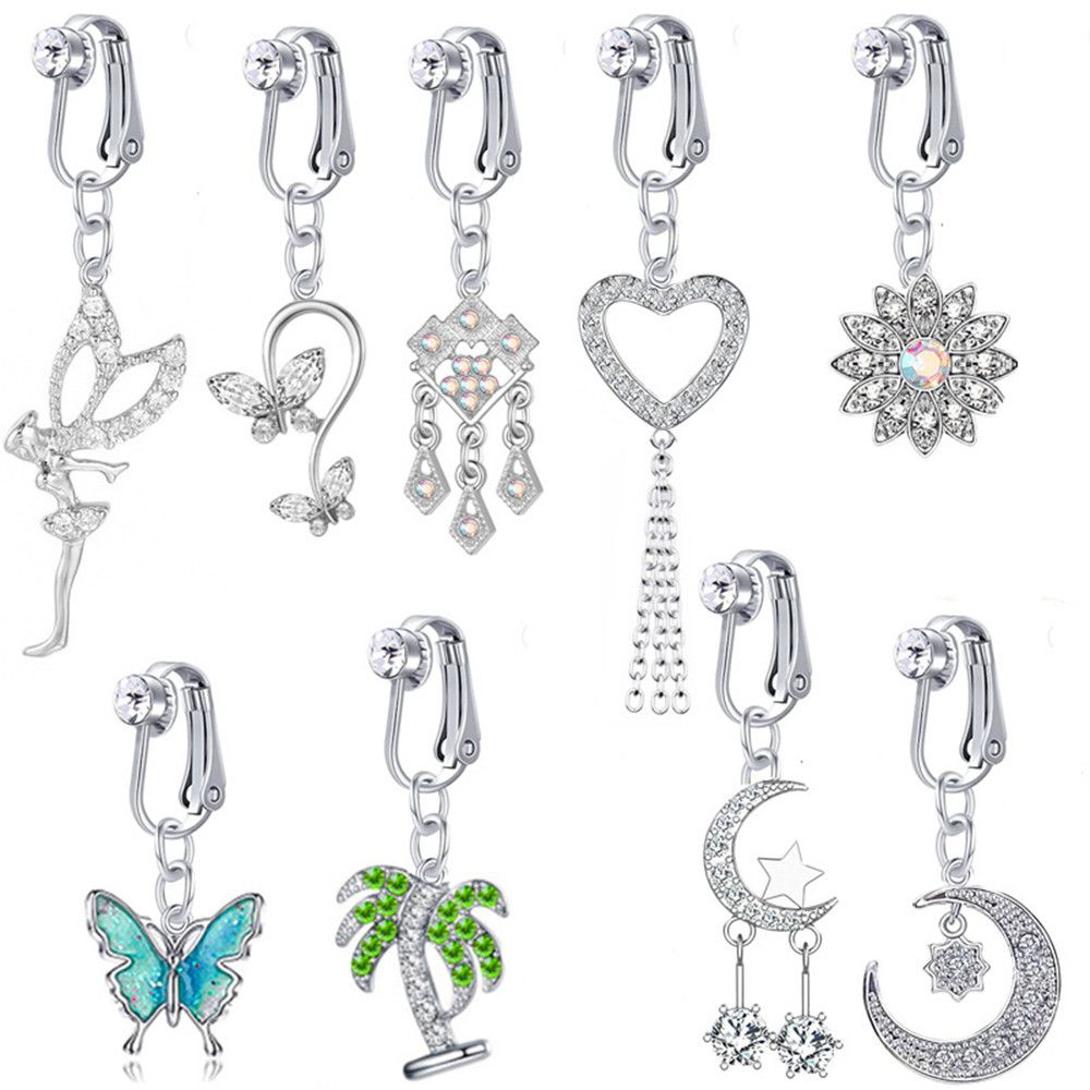 Faux Fake Belly Butterfly Fake - Body Jewelry Cartilage Earrings recensione e prezzo