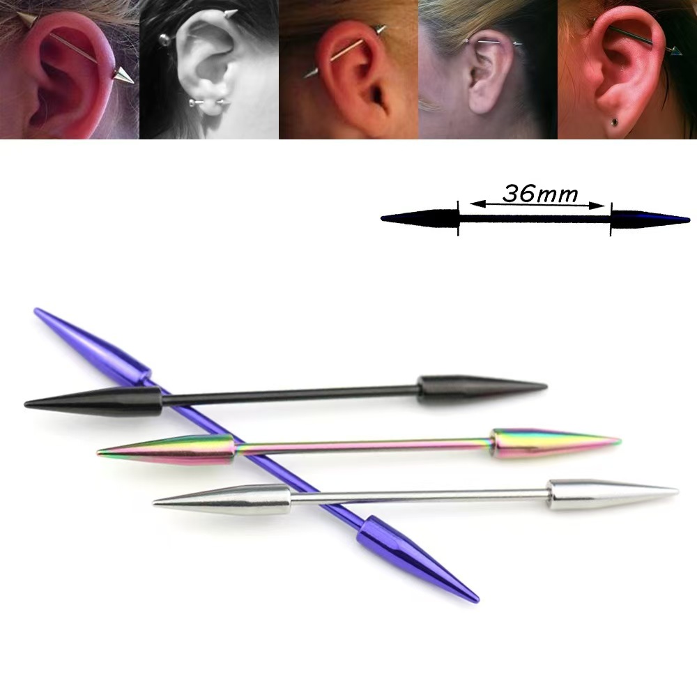 2 pezzi Spike lungo acciaio ch - Industrial Barbell Long recensione e prezzo