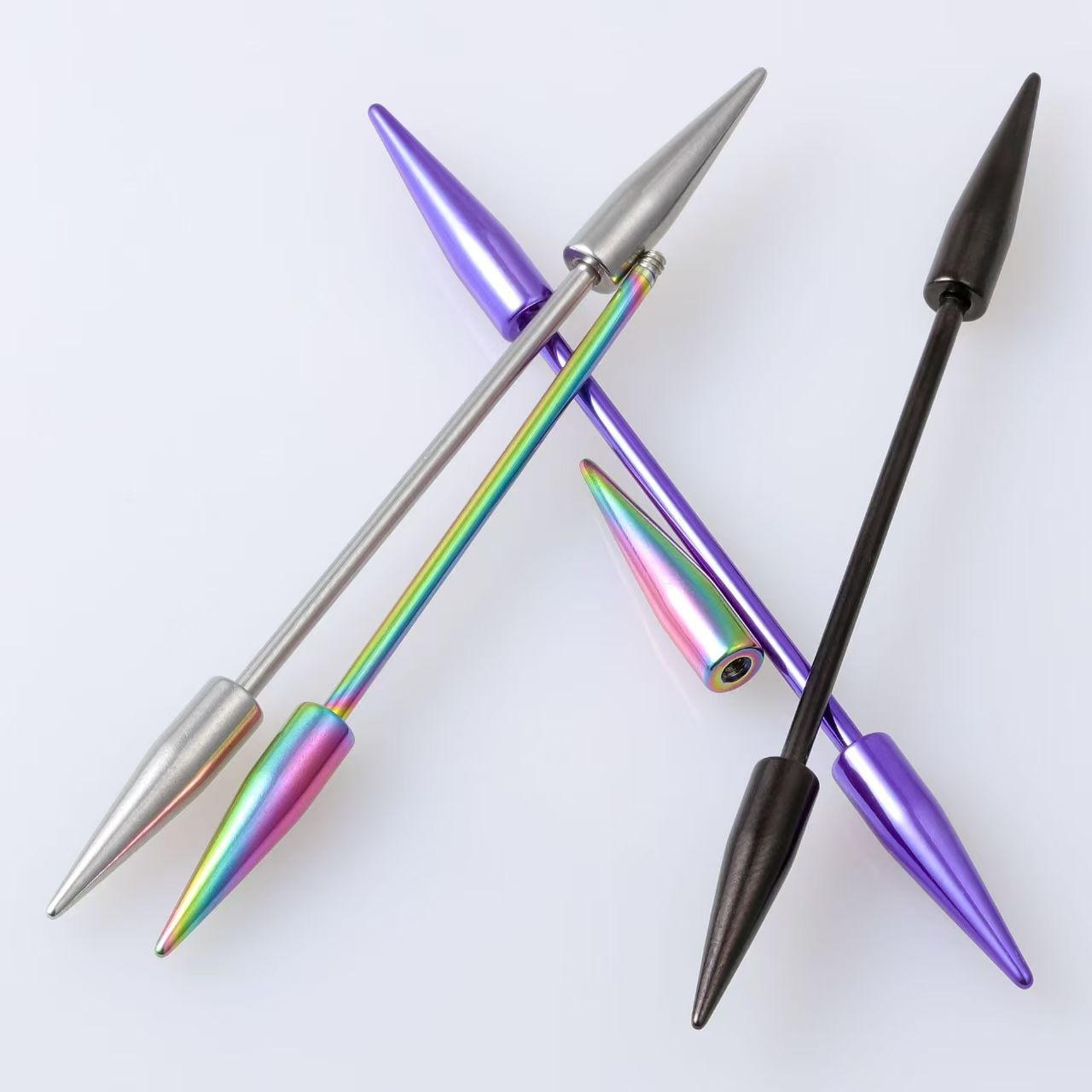 2 pezzi Spike lungo acciaio ch - Industrial Barbell Long recensione e prezzo