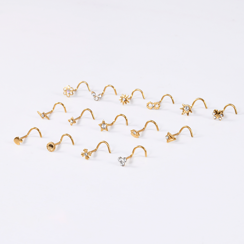 1-15PCS In Acciaio Inox Naso S - Body Jewelry Etc recensione e prezzo