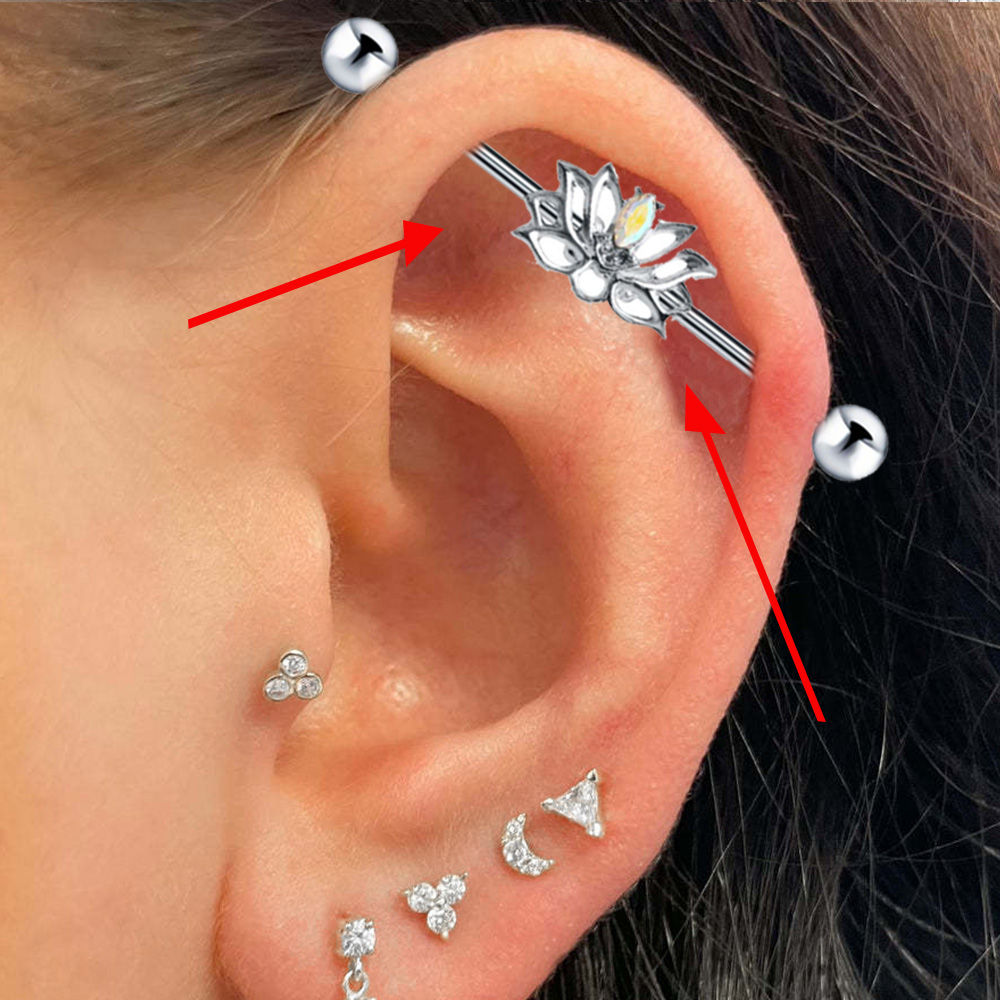 1PC Acciaio Chirurgico Industr - Industrial Barbell Long recensione e prezzo