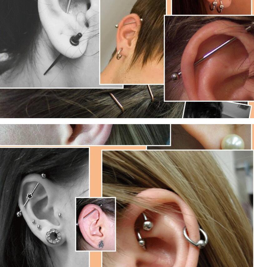 2 pezzi 0.8mm in acciaio inox  - Industrial Barbell Long recensione e prezzo