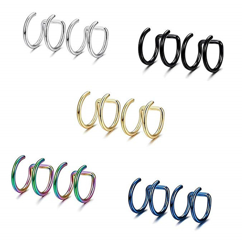 2 Pezzi Orecchini a Clip in Ac - Body Jewelry Cartilage Earrings recensione e prezzo