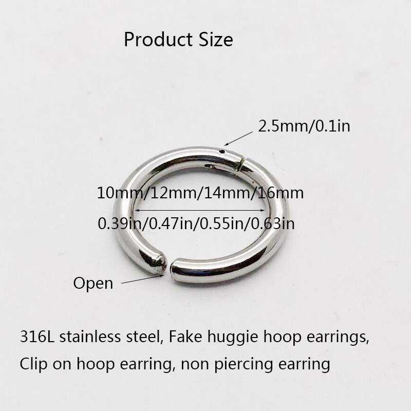 2/6 pezzi orecchini a cerchio  - Body Jewelry Cartilage Earrings recensione e prezzo