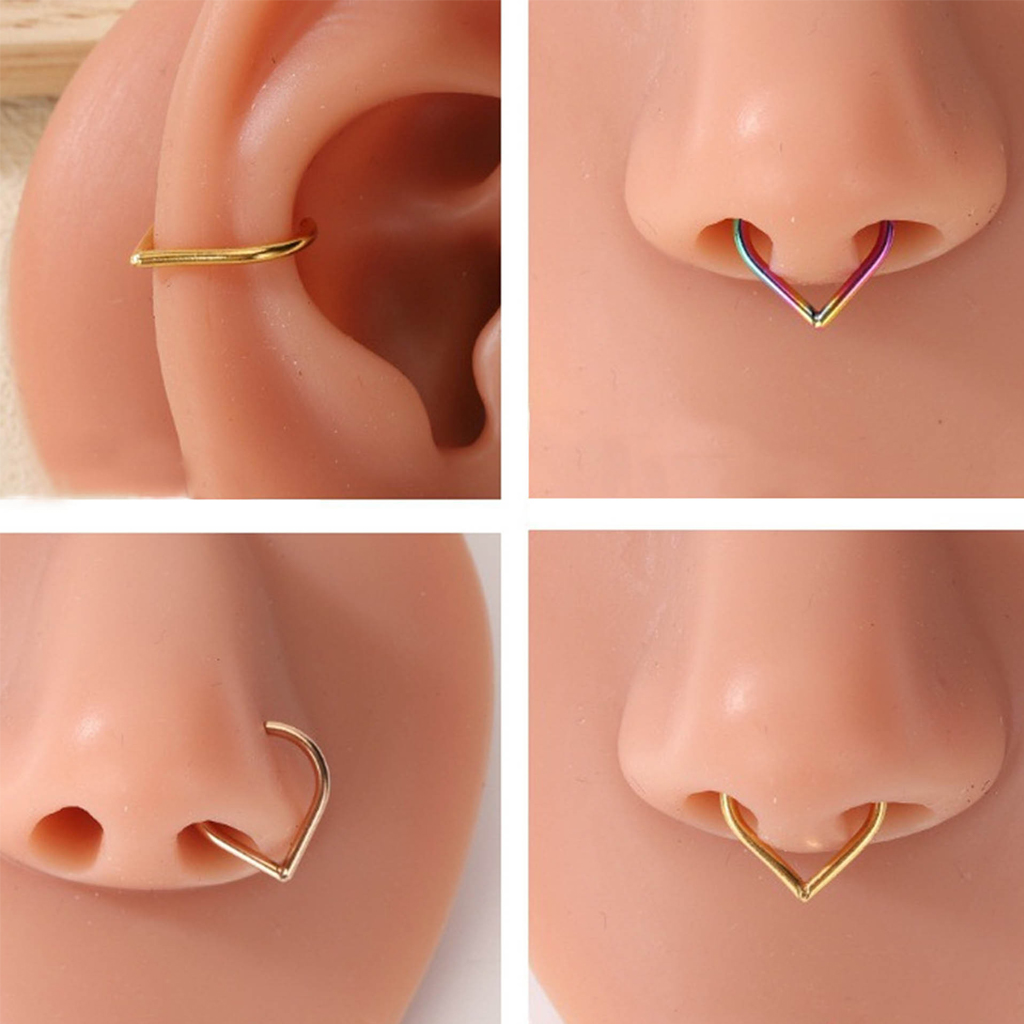 Set di 5 Anelli Finti per Naso - Body Jewelry Cartilage Earrings recensione e prezzo