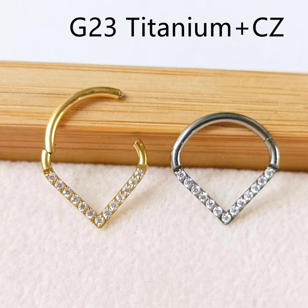 10 pz G23 Titanio F136 CZ Cuor - Clicker Ring Seamless recensione e prezzo