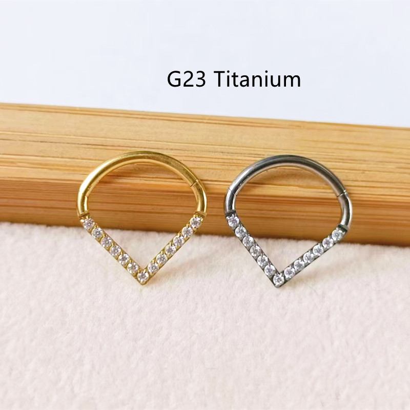 10 pz G23 Titanio F136 CZ Cuor - Clicker Ring Seamless recensione e prezzo