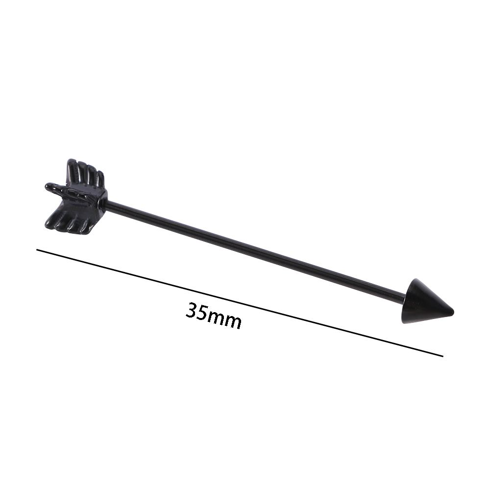 Orecchino a perno lungo in acc - Industrial Barbell Long recensione e prezzo