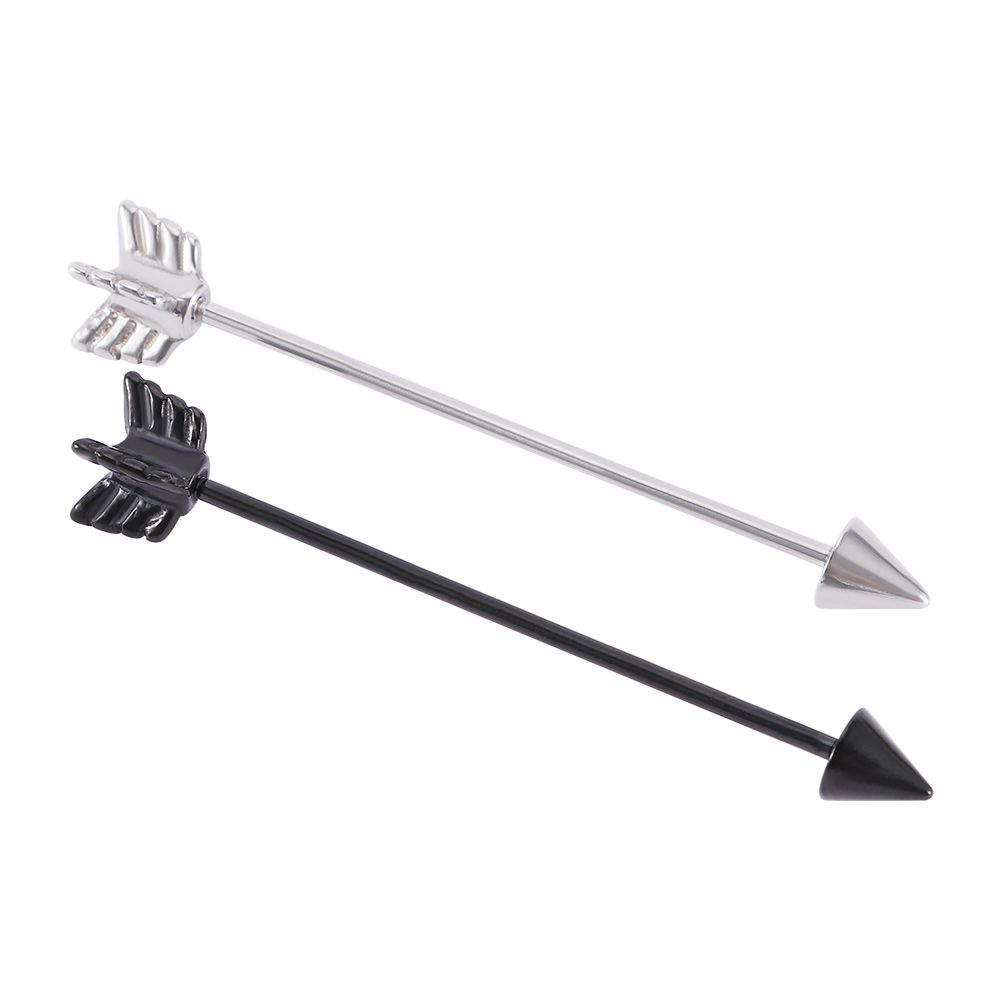 Orecchino a perno lungo in acc - Industrial Barbell Long recensione e prezzo