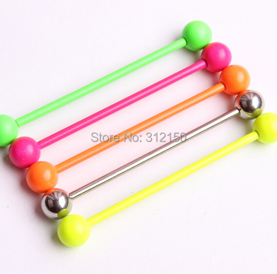2 pezzi 14G 1.6mm anello per l - Industrial Barbell Long recensione e prezzo