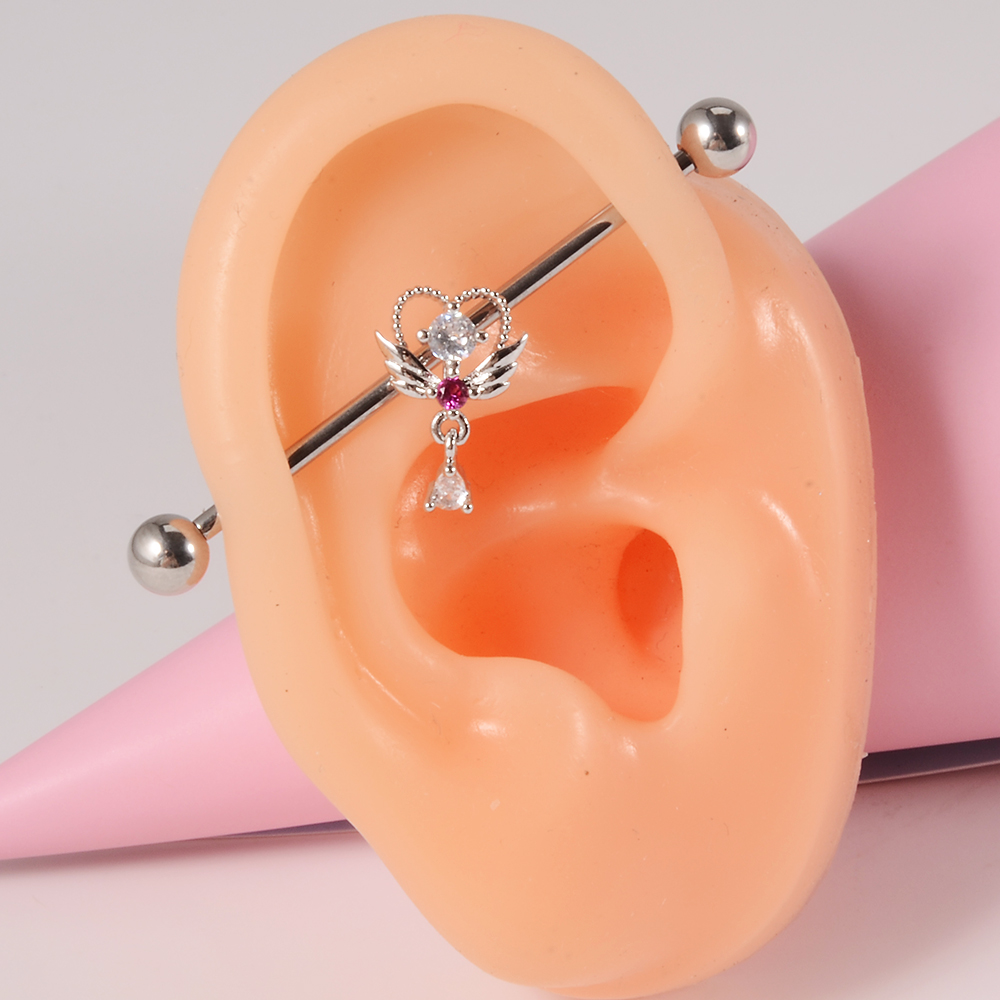 Orecchini lunghi in cristallo  - Industrial Barbell Long recensione e prezzo