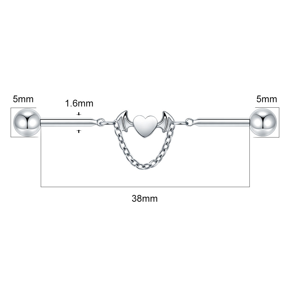1Pc Titanio CZ Industriale Hel - Industrial Barbell Long recensione e prezzo