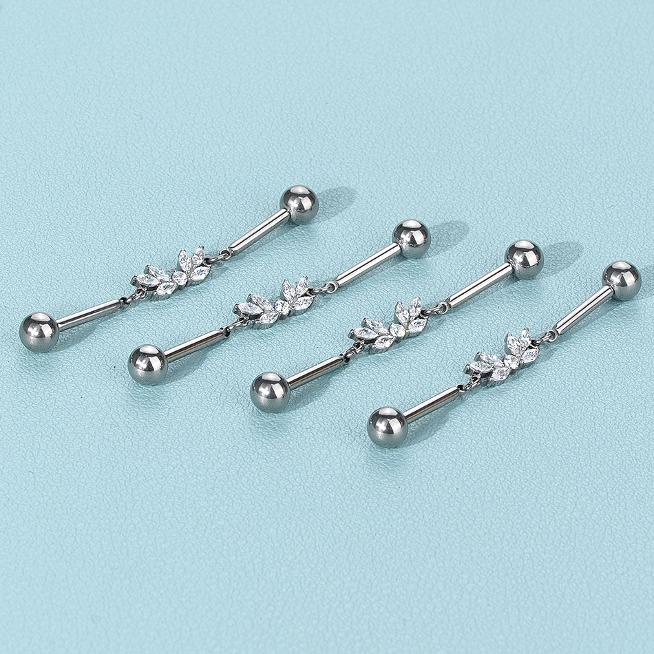 1Pc Titanio CZ Industriale Hel - Industrial Barbell Long recensione e prezzo