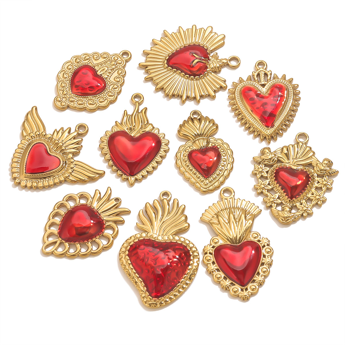 3 ciondoli a forma di cuore in - Body Jewelry Diy recensione e prezzo